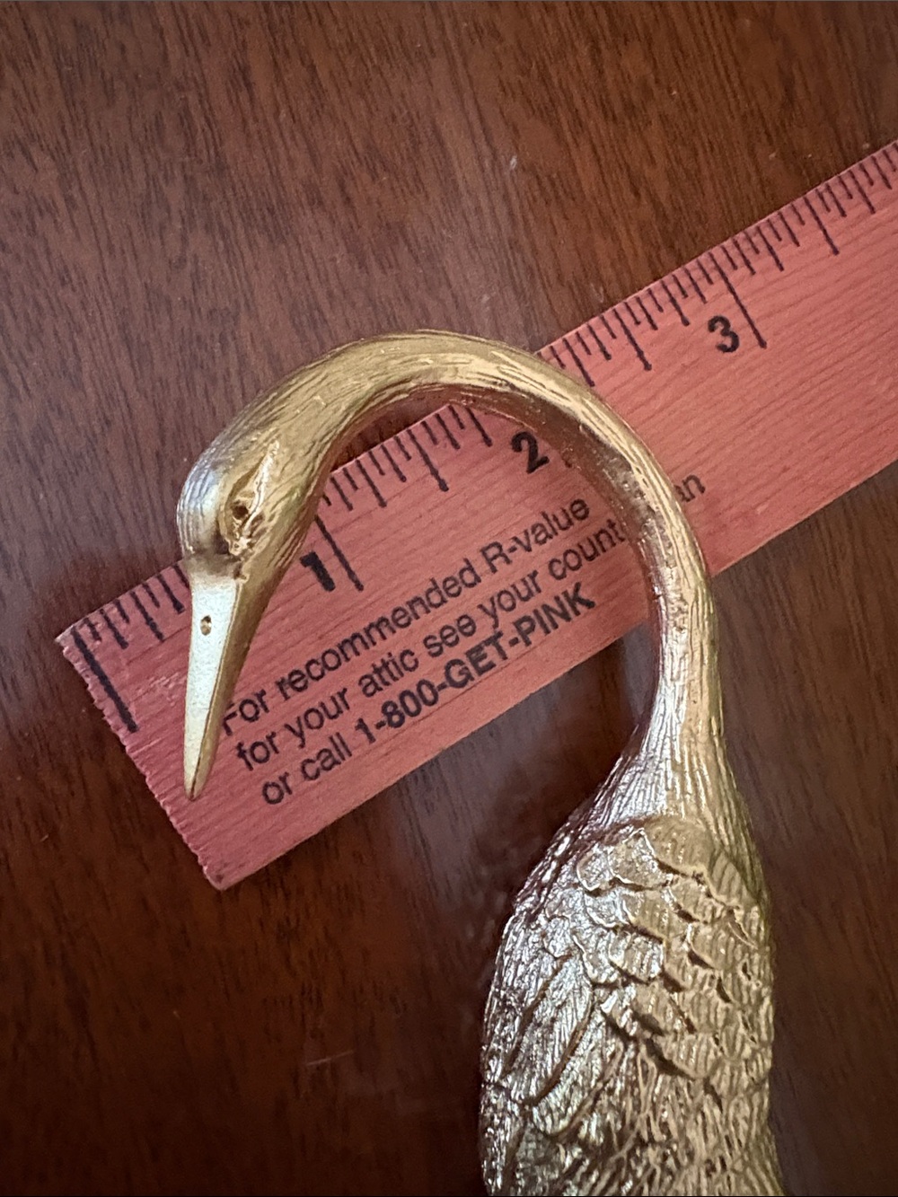 Gold Crane Ibis Egret Bird Figurine Decorative Accent - Picture 16 of 16